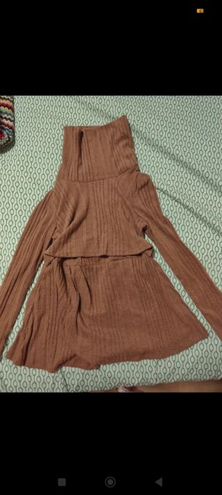 Suéter premamá y lactancia marrón talla única