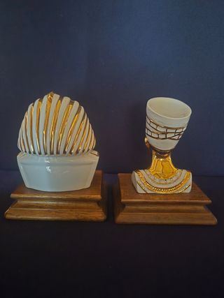 Bustos Nefertiti y Tutankamón Dorados