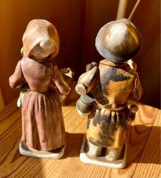 Coppia statuette porcellana