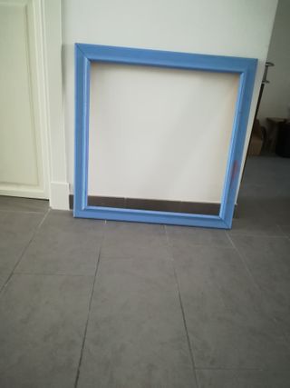 Marco de madera azul 80x80cm