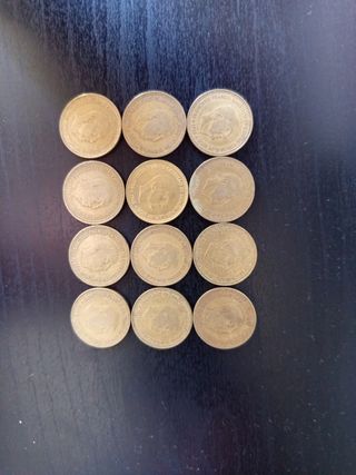 12 Monedas Francisco Caudillo 1966