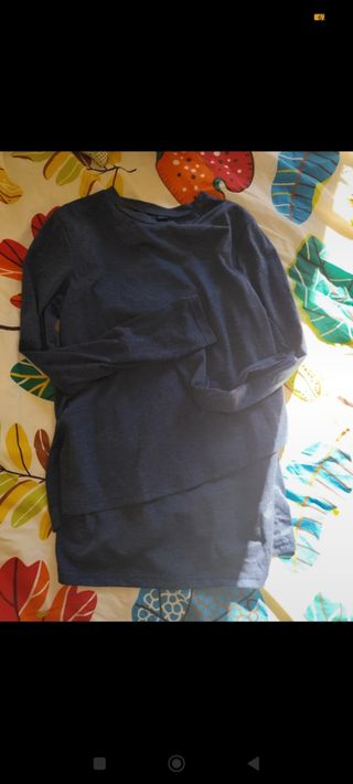 Suéter premamá y lactancia azul