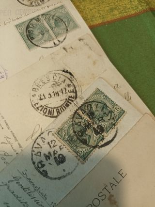 5 cartoline illustrate vintage lotto primi 1918