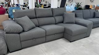Sofá Cama Gris Tela