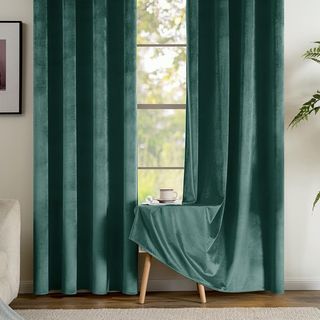 Cortinas Opacas EMEMA Terciopelo Verde