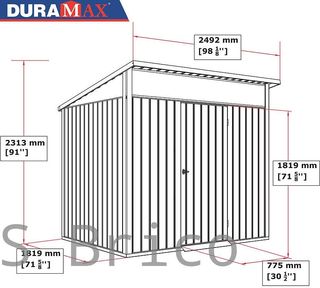 Caseta Metálica Palladium 181x249x231 cm - Duramax