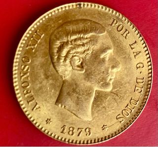 Alfonso XII 25 Pesetas 1879 Oro