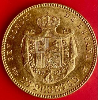 Alfonso XII 25 Pesetas 1879 Oro
