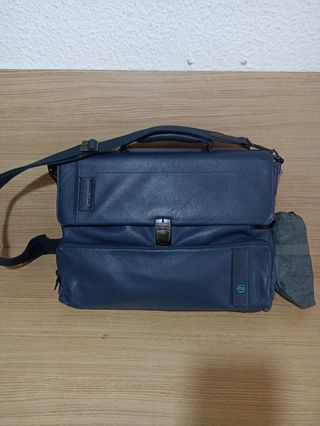 Maletín Piquadro Azul Piel