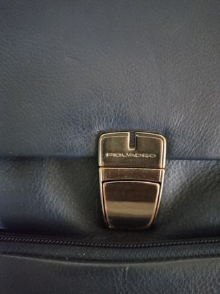 Maletín Piquadro Azul Piel