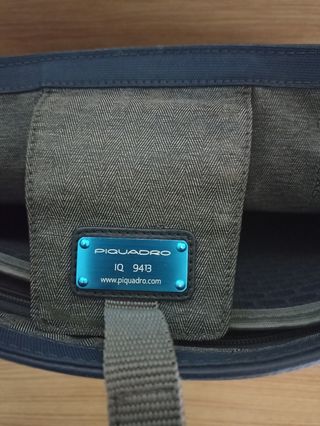 Maletín Piquadro Azul Piel