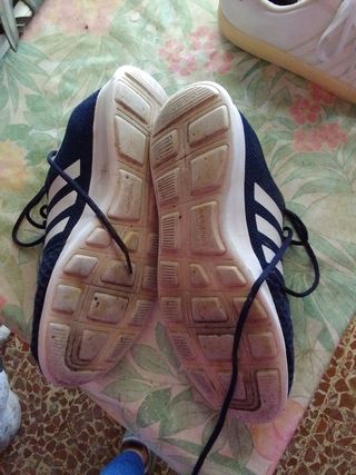 Zapatillas Adidas Tejido Transpirable Azul/Blanco