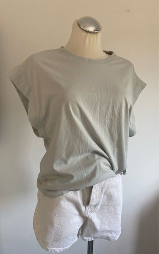 Camiseta Zara Verde Talla M
