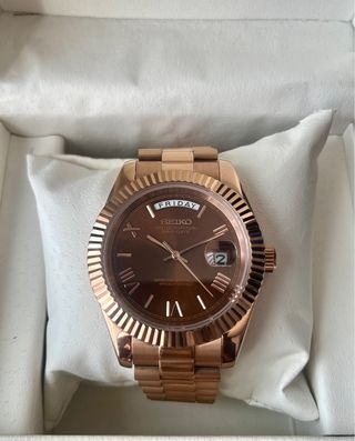Seiko Mod Oyster Perpetual Day-Date chocolate