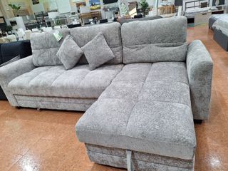 Sofá Cama Chaise Longue Gris 263x160cm