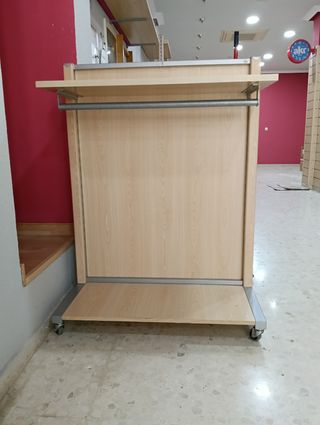 Góndola Perchero Madera y Metal