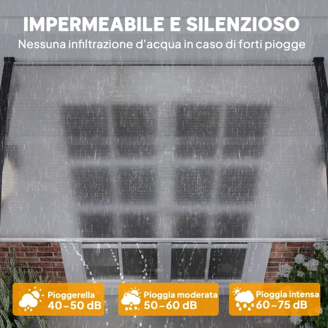 Tenda da Sole Curva con Viti e Bulloni Inclusi, in