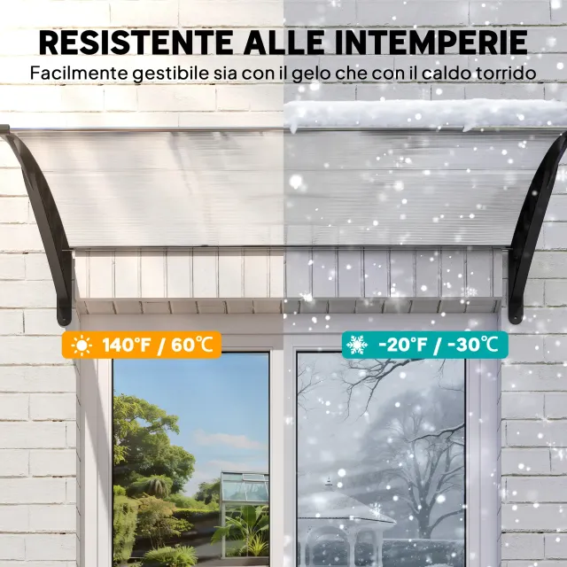 Tenda da Sole Curva con Viti e Bulloni Inclusi, in