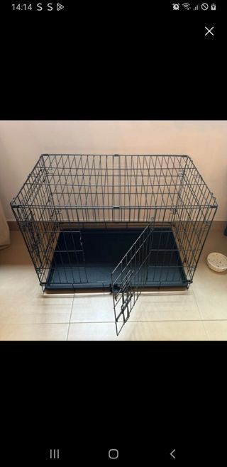 Jaula para perro mediano/ pequeño  negra