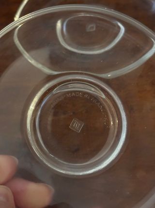 Set 4 piattini Nespresso in vetro