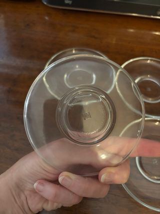 Set 4 piattini Nespresso in vetro