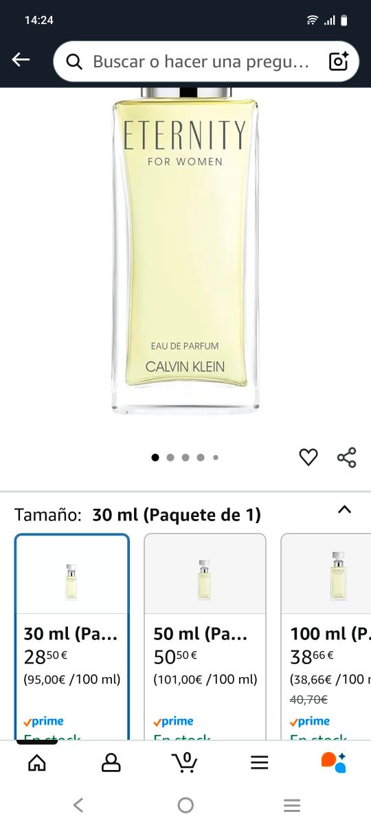 Calvin Klein Eternity Eau de Parfum para Mujer