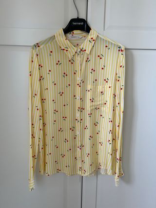 Camicia Terranova righe gialle e ciliegie