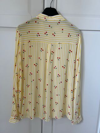 Camicia Terranova righe gialle e ciliegie