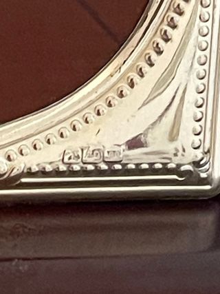 Orologio da comodino legno e argento