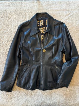 Giacca Pelle Moschino Vintage Anni 90