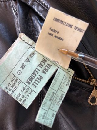 Giacca Pelle Moschino Vintage Anni 90