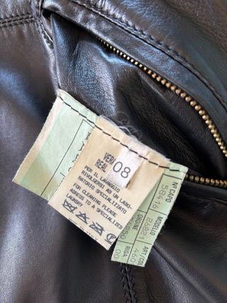 Giacca Pelle Moschino Vintage Anni 90