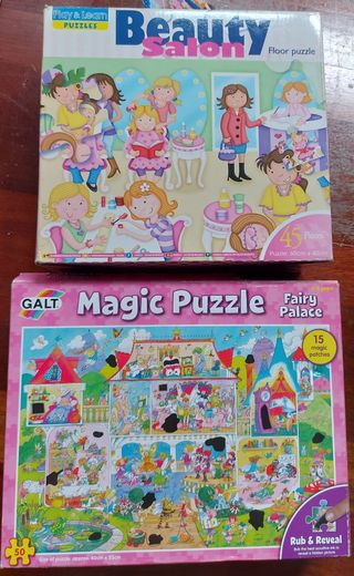 LOTE DE 2 PUZZLES: BEAUTY SALON Y MAGIC PUZZLE 