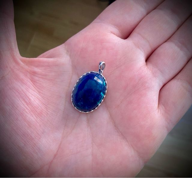 Colgante de Crisocola en Plata