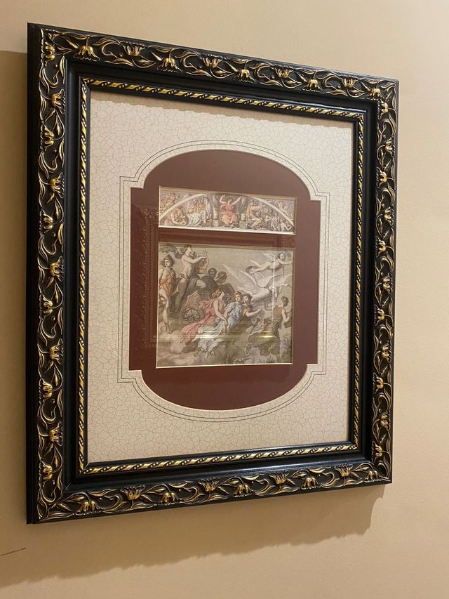 Marco Decorativo Negro y Dorado