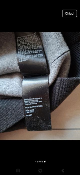 Maglia Calvin Klein Jeans Nera Taglia S