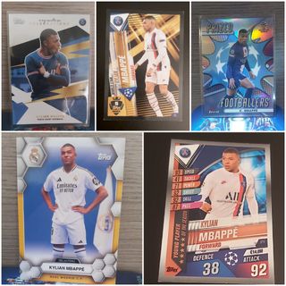 Lote 5 cards Mbappé