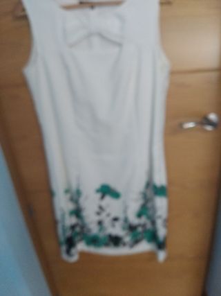 Conjunto ZISCO Vestido y Chaqueta Verde Talla 44