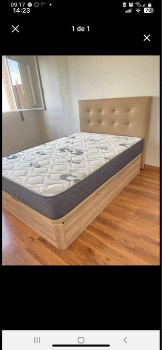 Cama con colchón y cabezal NUEVO