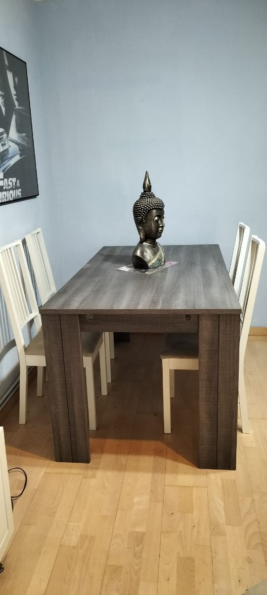 Mesa comedor y 4 sillas madera