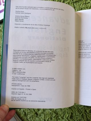 Advanced English dictionary: English-Spanish, e...