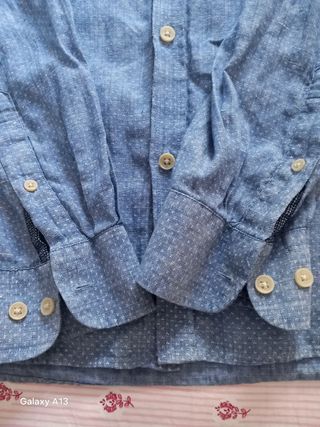 Camisa Jack & Jones azzurro, in lino