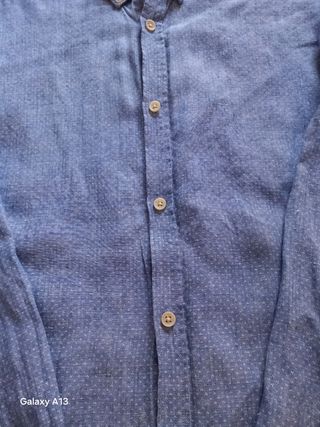 Camisa Jack & Jones azzurro, in lino