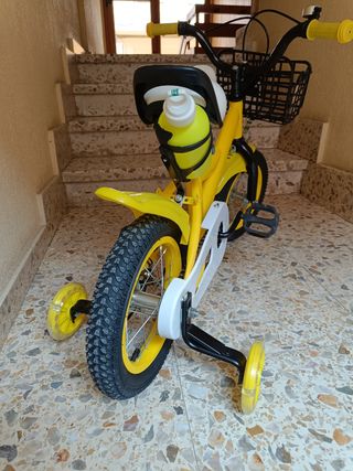 Bicicleta Infantil Amarilla 12 pulgadas