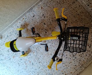 Bicicleta Infantil Amarilla 12 pulgadas