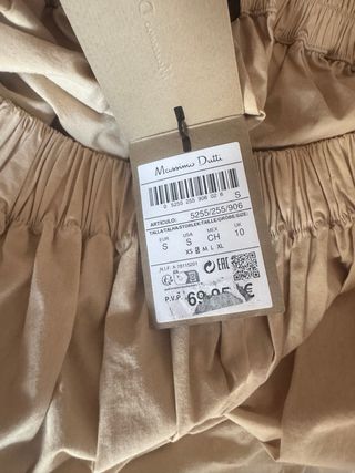 Falda beige Massimo Dutti