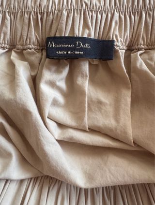 Falda beige Massimo Dutti