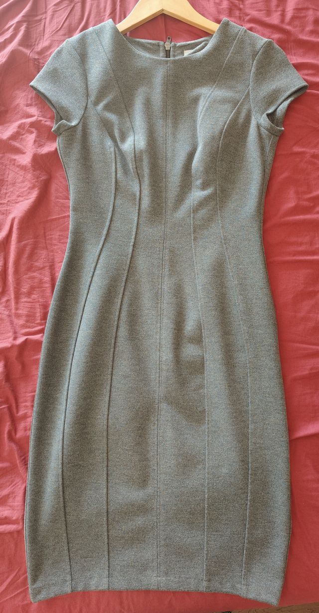 Vestito tubino grigio donna