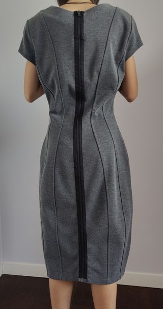 Vestito tubino grigio donna