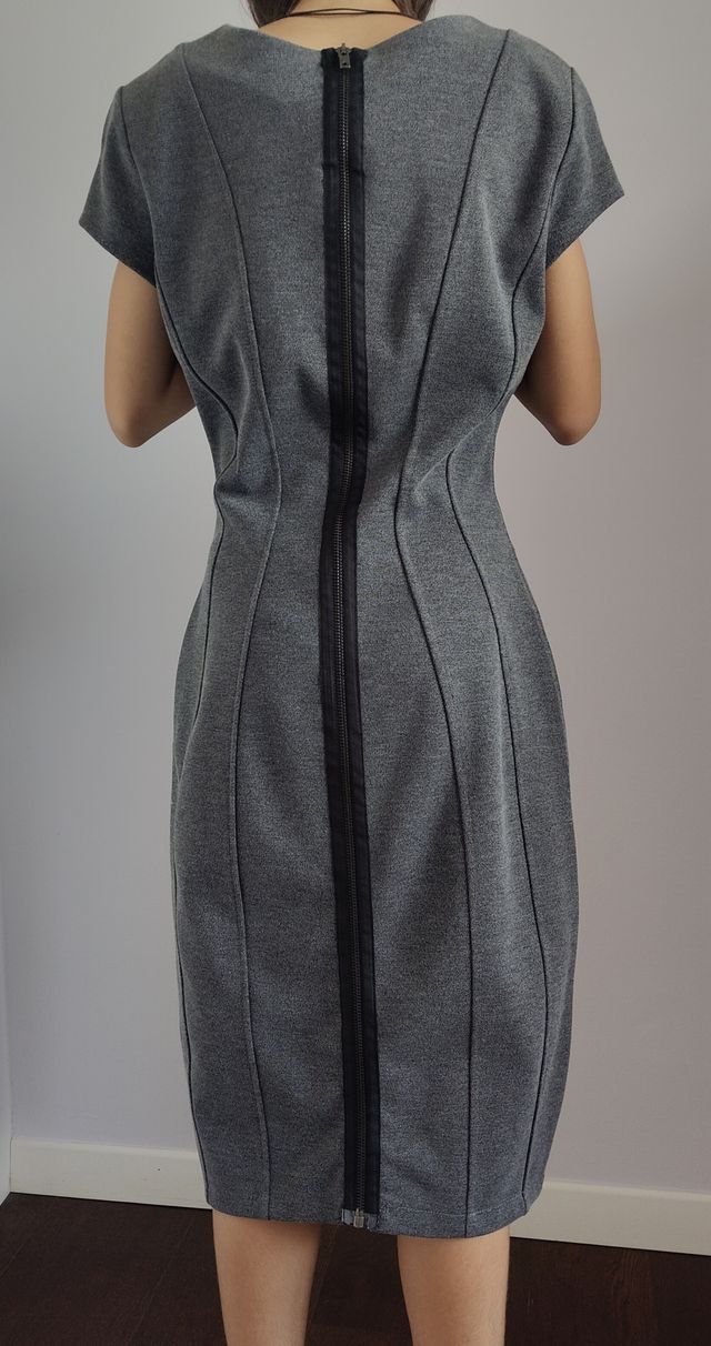 Vestito tubino grigio donna